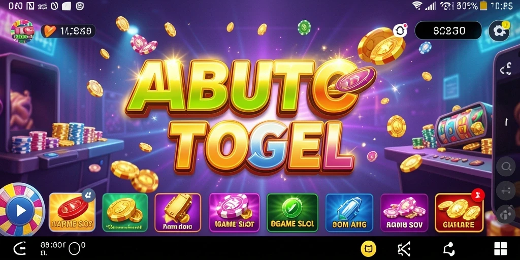 Tampilan gameplay ABUTOGEL yang menarik dan penuh warna.