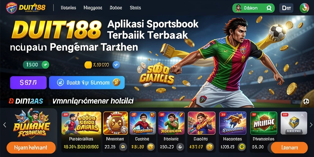 Tampilan gameplay Sportsbook yang interaktif dan menarik di DUIT188.