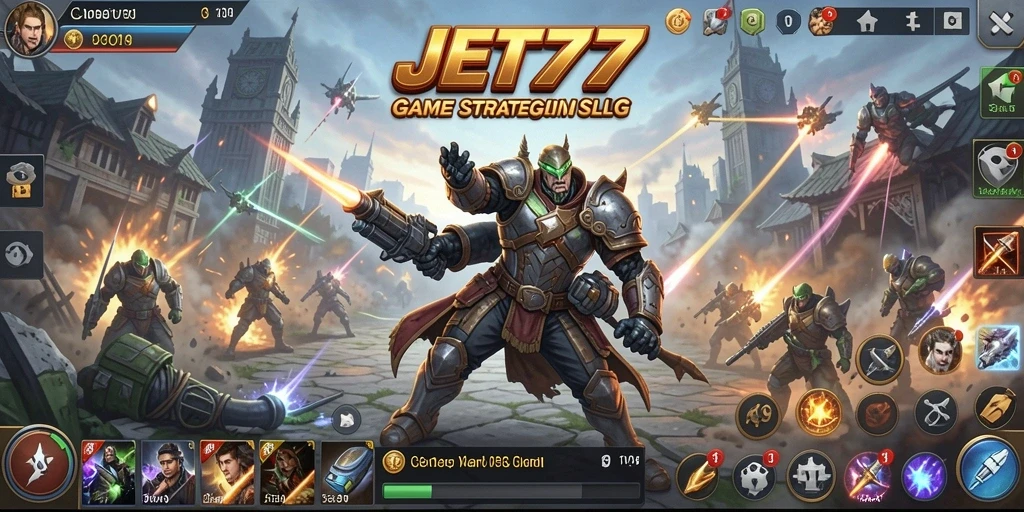 Tangkapan layar JET77 menampilkan aksi seru strategi permainan.
