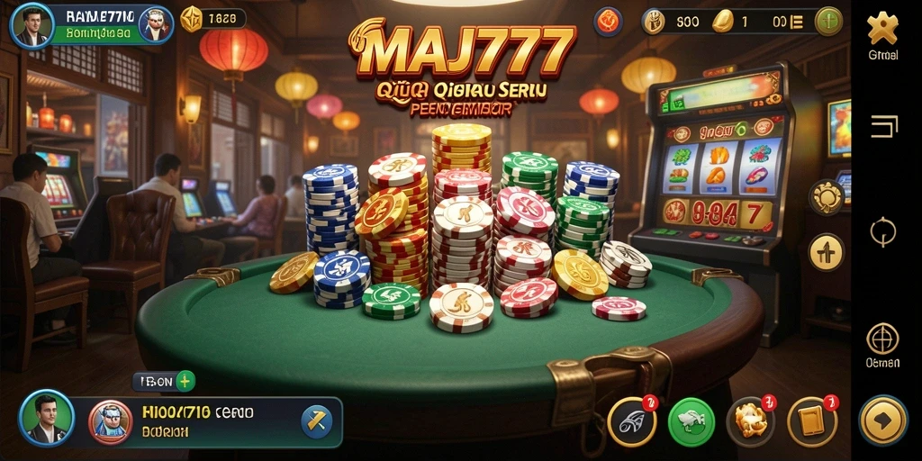 Tampilan gameplay seru pada aplikasi QiuQiu MAJ777.