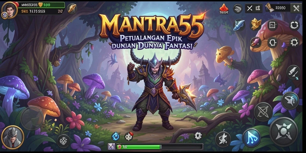 Tampilan gameplay konsisten dan menakjubkan dalam RPG MANTRA55.