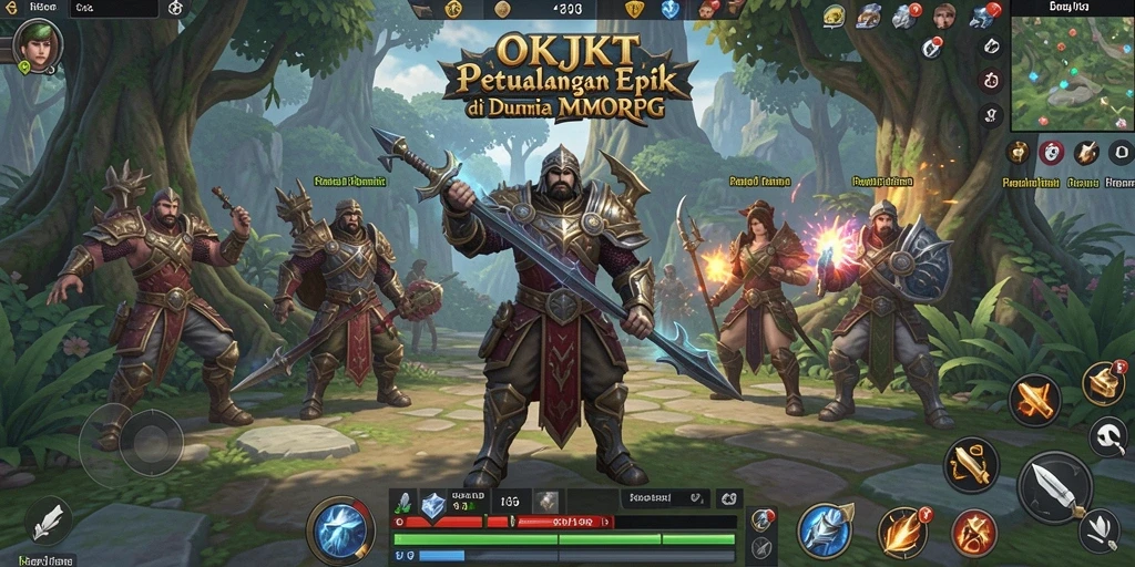 Screenshot OKJKT menampilkan aksi mendebarkan dalam pertarungan MMORPG.