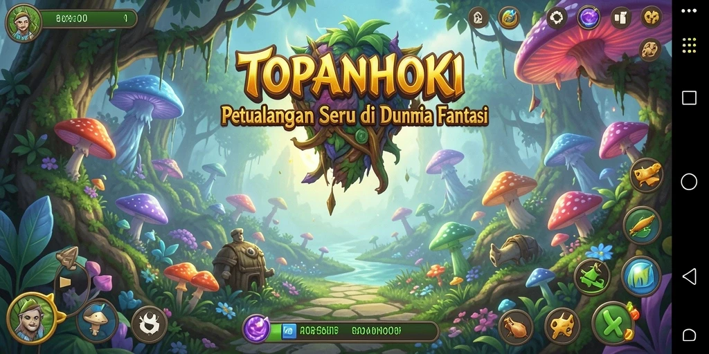 Tangkapan layar yang menunjukkan aksi seru dalam petualangan TOPANHOKI.